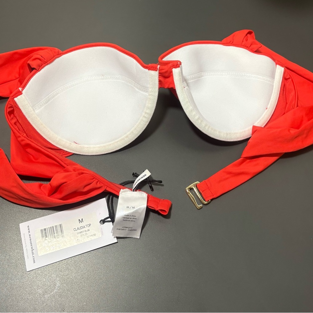 WEWOREWHAT Claudia Bikini Top in Spicy Orange - Picture 8 of 9